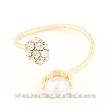 2014 Bijoux en or brillants en perles d&#39;or et personnalité avec diamant et perle taille 5mm pour femmes
